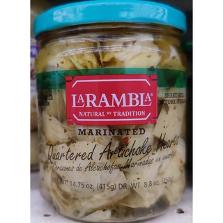 La Rambla Marinated Artichoke Total Weight 415 g.ลาแรมบลา อาร์ติโชก ปรุงรส