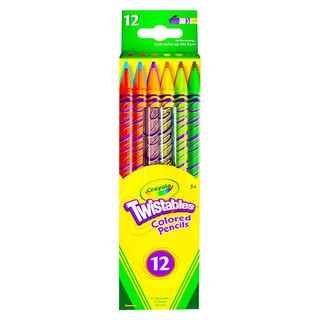 งานศิลปะ สีไม้หมุนได้ ไม่ต้องเหลา CRAYOLA 12 สี อุปกรณ์เครื่องเขียน ผลิตภัณฑ์และของใช้ภายในบ้าน TWISTABLES COLORED PENCI