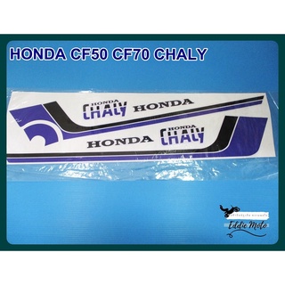 HONDA CF50 CF70 CHALY STICKER "BLACK" &amp; "PURPLE" SET PAIR  // สติ๊กเกอร์ชาลี สีดำ-ม่วง งานดี คมชัด สินค้าคุณภาพดี