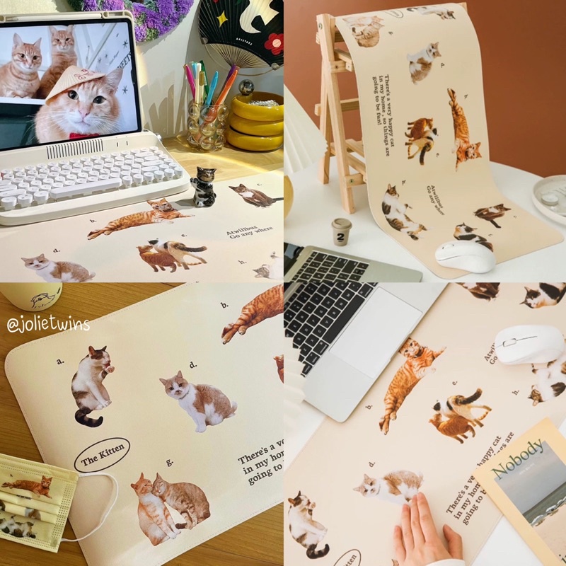 แผ่นรองเมาส์ ลายแมวน่ารัก ที่รองเมาส์ จัดโต๊ะคอม mouse pad มาใหม่ แผ่นรองเม้าส์ ที่รองเม้าส์ แต่งห้อง 73007