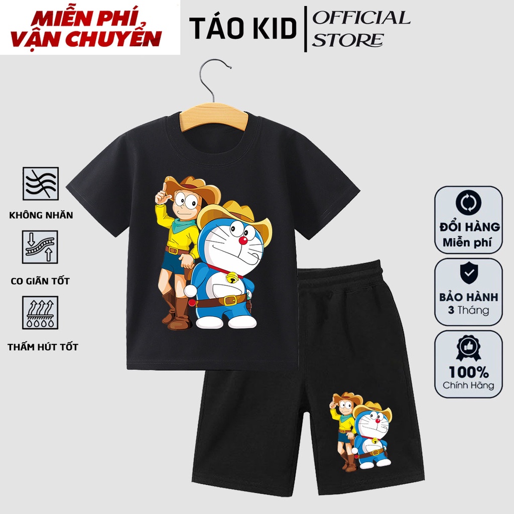 เสื้อผ้าเด็กชายและเด็กหญิงแขนสั้น Apple Kid ผ้าคอตตอนพิมพ์ลาย DRM Cowboy อายุ 0 ถึง 10 ปี TK75