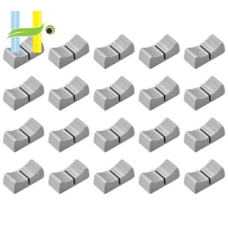 20Pcs Console Mixer Slider Fader Knobs for Potentiometer Gray Knob