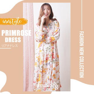 Studio88 ชุดเดรส เดรสกระโปรง เดรสยาวคอเชิ้ต DRESS รุ่น PRIMROSE เดรสกระโปรงแต่งชายระบายหลายชั้น แขนยาว