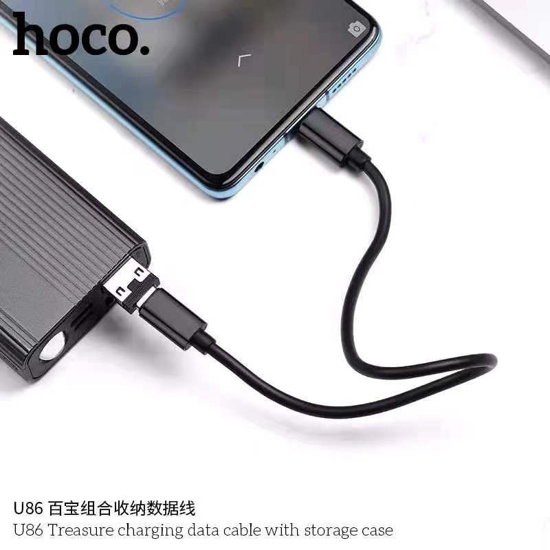 Hoco สายชาร์จ U86 สายชาร์จ 3 in 1 พร้อมกล่องใส่สายชาร์จที่วางมือถือ หัว ...
