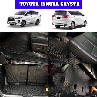 พรมปูพื้นรถยนต์ INNOVA CRYSTA (มีปิดหลังเบาะแถว3ด้วยนะคะ) แถมฟรีแผ่นกันสึกพลาสติกอย่างดีมูลค่า250-.บาท