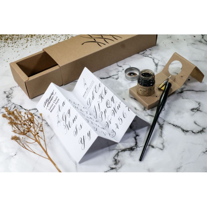 Calligraphy Starter Kit Basic ชุดปากกาคอแร้ง ฝึกเขียนอักษร dip pen ปากกาจุ่มหมึก Mimin Studio