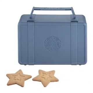 starbucks taiwan pvc bag กระเป๋าเก็บpvcสตาร์บัคส์+คุ้กกี้ สตาร์บัคส์ไต้หวัน กระเป๋าสีน้ำเงิน กระเป๋าปิกนิก กระเป๋าถือ