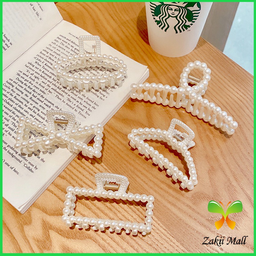 กิ๊บติดผมประดับไข่มุกเทียม หรูหราและเรียบง่าย เครื่องประดับผม pearl hair clip