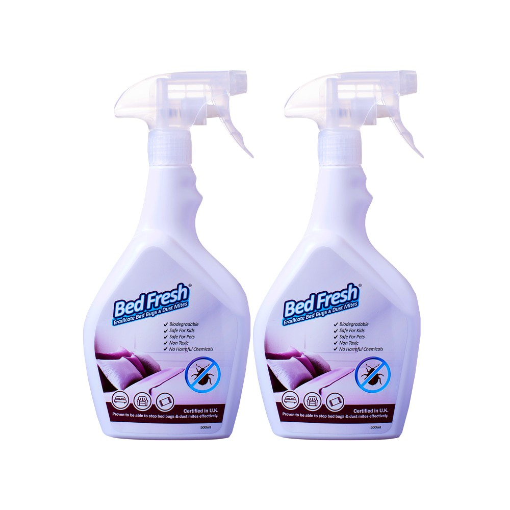 BedFresh (ขวด 2 x 500ml) - เรือเหาะบนเตียง & ไรฝุ่น / Bed Fresh / Bed Bug (Pepijat)