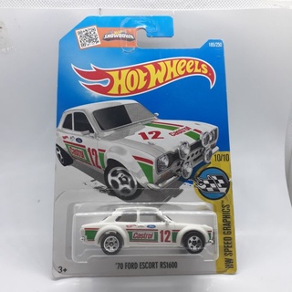 รถเหล็ก Hotwheels 70 FORD ESCORT RS1600 (สีขาว) (ib0504)