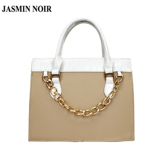 Jasmin NOIR กระเป๋าถือ กระเป๋าสะพายไหล่ หนัง PU แต่งสายโซ่ สําหรับผู้หญิง