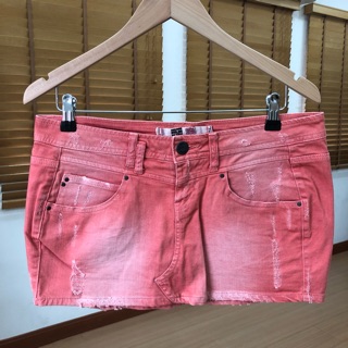 กระโปรงสั้น Zara Trafaluc Coral Denim Mini Skirt