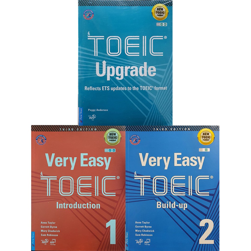 หนังสือคอมโบเตรียมสอบ TOEIC ใหม่ 3 เล่ม สําหรับผู้เริ่มต้นถึงระดับกลาง (Very Easy TOEIC 1 + TOEIC 2 