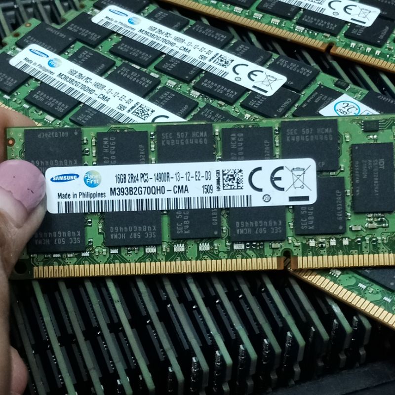 Ram SERVER XEON ecc REGISTER ddr3 16gb ddr3 2Rx4 pc3-14900R ecc reg SERVER สําหรับ SERVER XEON ของแท้ SAMSUNG