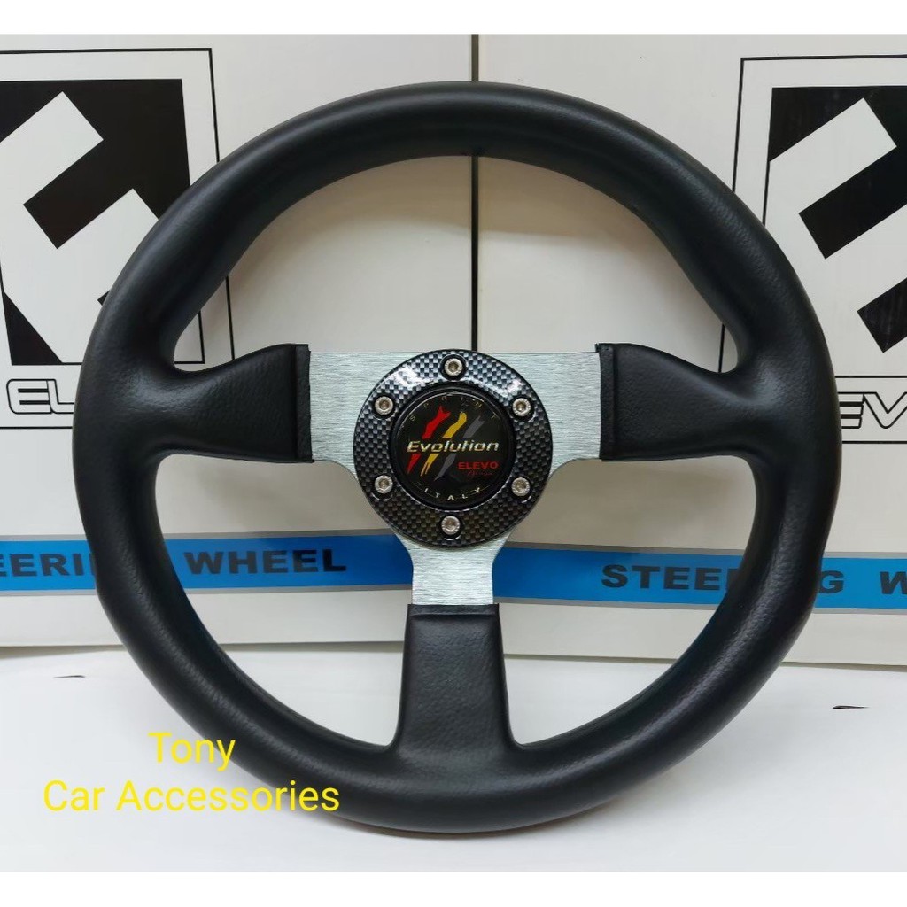 พวงมาลัยแต่งซิ่ง ELEVO ขนาด 12 นิ้ว