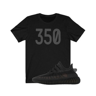 คอลูกเรือเสื้อยืด คอกลม พิมพ์ลาย Match Yeezy Boost 350 V2 Mono Cinder 2022-350 แฟชั่นคลาสสิกS-5XL