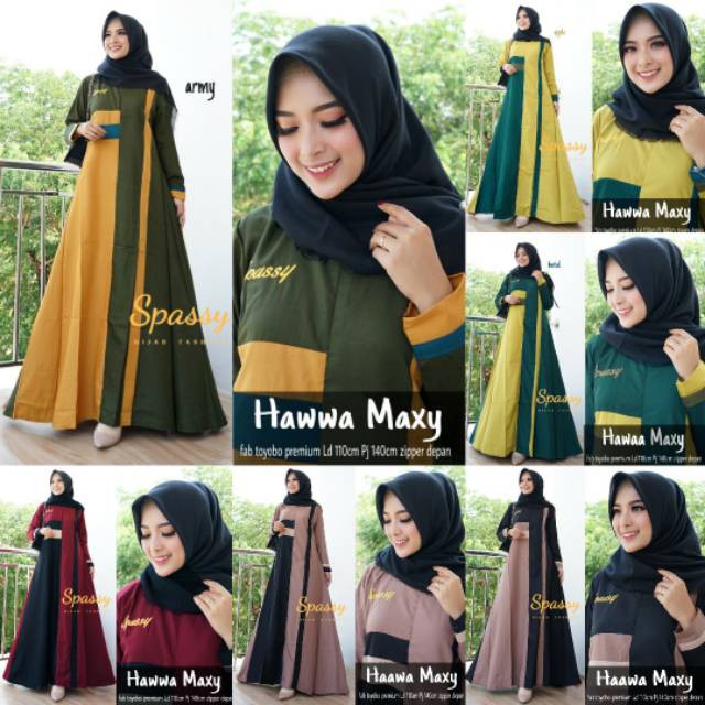 Gamis Hawwa Maxy เสื้อ Gamis มุสลิมอิสลาม