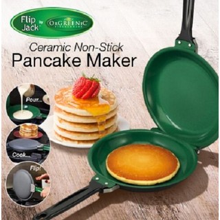 Flip Frying Pan ceramic NonStick Cookware Pancake Maker Double Pan