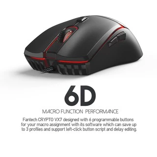 FANTECH VX7 Gaming Mouse รุ่น VX7 เมาส์เกมมิ่ง แฟนเทค ความแม่นยำปรับพร้อม feet mouse DPI 200-8000
