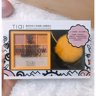 TIAI 7 Colors Eyeshadow Make Up 7.4g ทาตา สีสันสดใส ตลับน่ารัก มีปอมๆ ห้อยฟรุ้งฟริ้ด้วยนะคะ