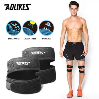 AOLIKES 1 Pair Adjustable Sports Patella Support Guard Leg Knee Support Brace Knee Pads for outdoor activities