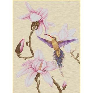 The Humming bird (24-S) ชุดปักครอสติช ภิญญ์ ,Cross Stitch Kit Pinn (Pre Order)