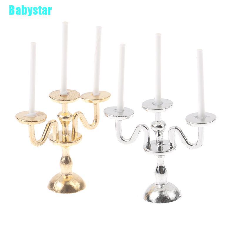 (Babystar) เชิงเทียนจิ๋ว 1:12 อุปกรณ์เสริม สําหรับบ้านตุ๊กตา