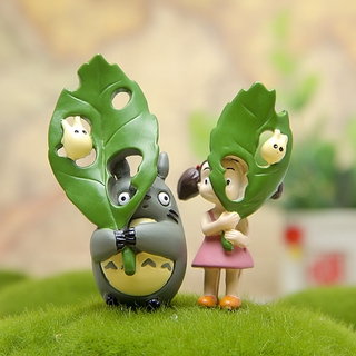 Miracleson EVB- โมเดลตุ๊กตาเรซิ่น รูปการ์ตูนอนิเมะ Totoro Hayao Miyazaki ขนาดเล็ก สําหรับตกแต่งภูมิทัศน์ DIY
