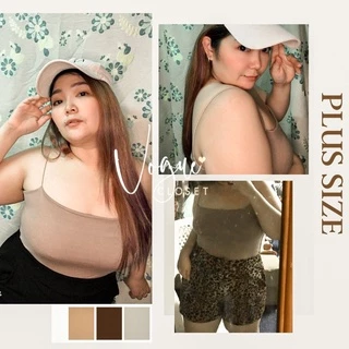 💕PP♡CLOSET💕🔥New🔥เสื้อสายเดี่ยวสปาเก็ตตี้สาวอวบ XL-3XL (Plussize) ผ้าสองชั้นเนื้อผ้าเรย่อน