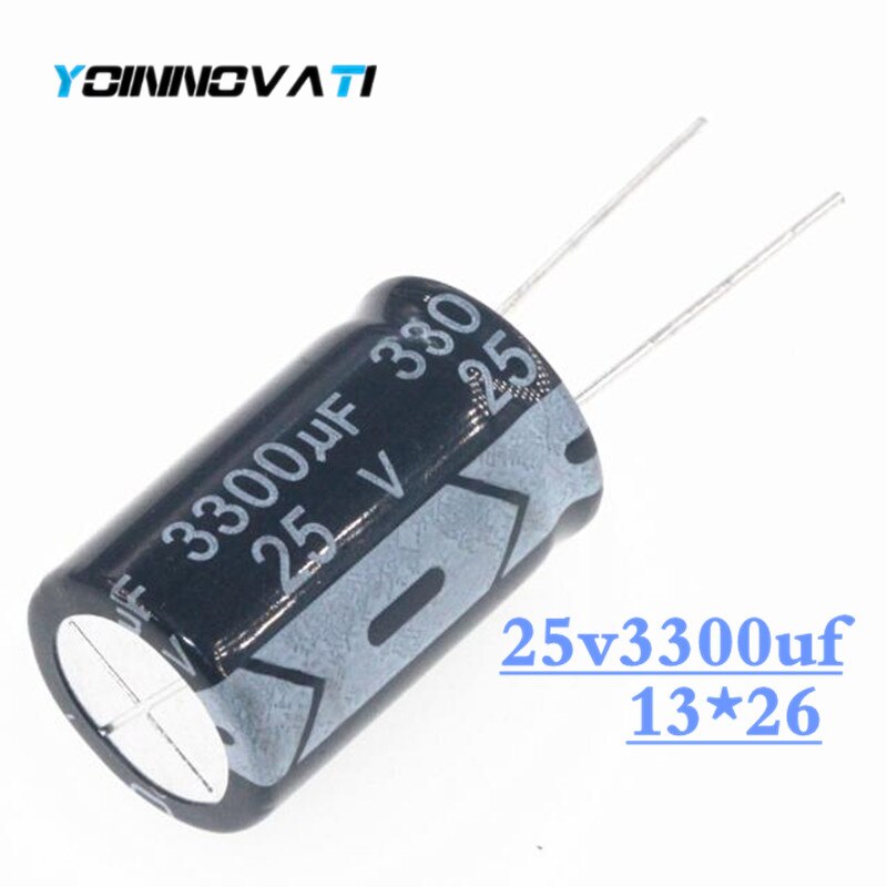 10PCS 25v3300uf 3300uf25v 13*26 25v 3300uf 13x26 Electr Electrolytic capacitor