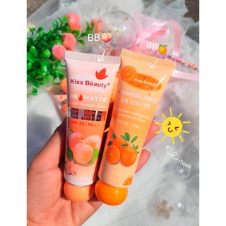 Kiss beauty BB MATTE spf 45 pa++รองพื้น ลูกพีช ส้ม บีบี กันน้ำ 50 ml. (1 หลอด )