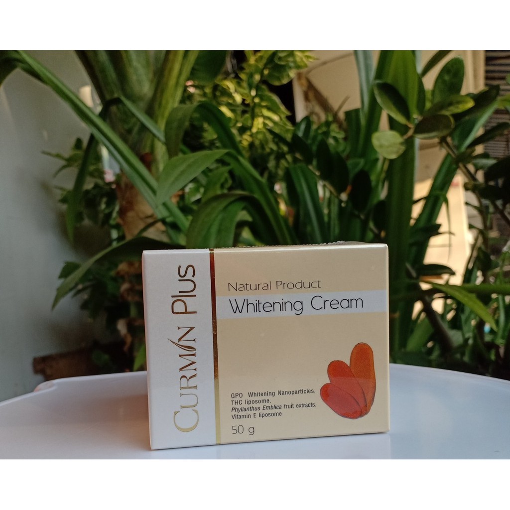 (หมดอายุเดือน 09/22) 50g. Curmin Plus Whitening Cream ครีมหน้าขาว