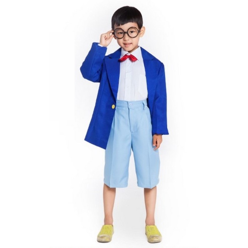 7C206 ชุดเด็ก ชุดโคนัน ยอดนักสืบจิ๋ว โคนัน Anime Cosplay Costume