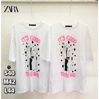 zara เสื้อยืดแขนสั้นผู้หญิง