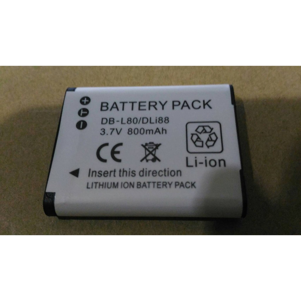 แบตกล้อง SANYO DB-L80 DLI88  700mAh for Xacti DMX-CG11, VPC-CG10, VPC-CG102, VPC-CG20,VPC-CS1, VPC-GH2, VPC-X1200