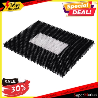 พรมเช็ดเท้าดักฝุ่น HOME L&amp;S GRATE 42X56 ซม. สีดำ พรมภายนอก DOOR MAT HOME L&amp;S GRATE 42X56CM BLACK