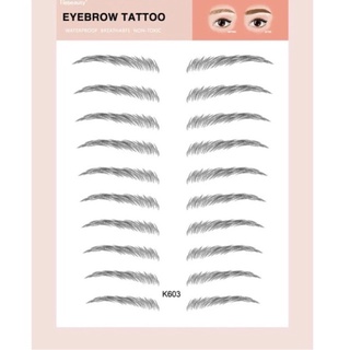 eyebrows tattoo สติกเกอร์แทททูแปะคิ้ว กันน้ำ