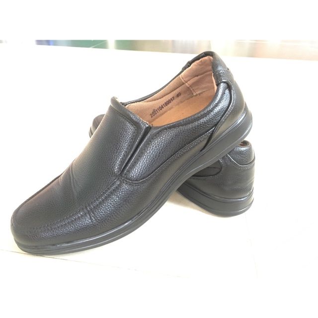 พร้อมส่ง TAYWIN(แท้) รองเท้าคัทชูหนังแท้ ผู้ชาย หนังนิ่มสีดำ มือสอง สภาพ90-95%