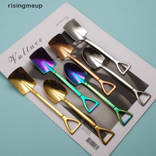 [risingmeup] ช้อนกาแฟ สเตนเลส พลั่วตัก สร้างสรรค์ บนโต๊ะอาหาร 1 ชิ้น ♨ขายดี