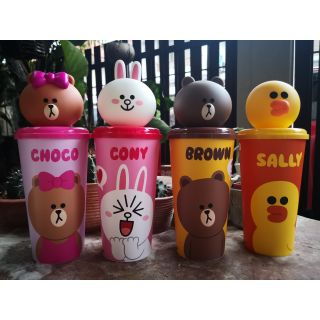 แก้วโรงหนัง + ถังป๊อบคอร์น Line Friends 4 แบบ 4 ลาย