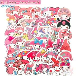 ❉ My Melody Series 03 - Sanrio Character Anime สติ๊กเกอร์ ❉ 40Pcs/Set DIY Decals สติ๊กเกอร์ for Album Diary Laptop Scrapbooks Skateboard