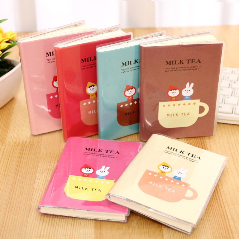 🌈📔สมุดโน๊ตปกพลาสติกใส กันน้ำ พกพาง่ายสะดวก 60หน้า ❤️