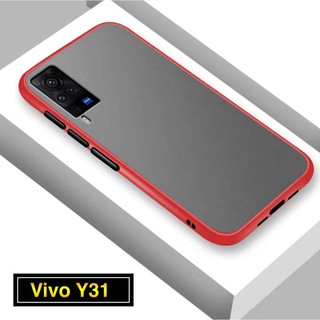 [ ส่งจากไทย ] Case Vivo Y31 เคสวีโว่ เคสกันกระแทก กันลอยกล้อง ปุ่มสีผิวด้าน ขอบนิ่มหลัง vivo Y31 พร้อมส่ง