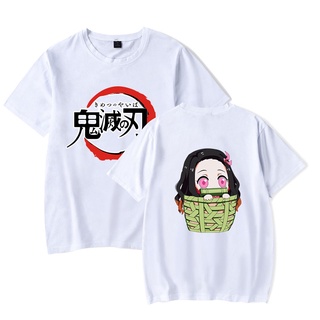 Tee Demon Slayer Kimetsu No Yaiba เสื้อยืดผ้าฝ้าย พิมพ์ลาย สำหรับผู้ชาย และผู้หญิง ลวดลาย DS004A