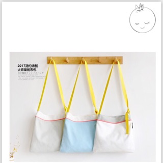 กระเป๋าผ้าสะพายข้าง Half pastel 12oz canvas tote &amp; shoulder bag