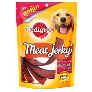 Pedigree Meat Jerky Stix เพดดิกรี มีทเจอร์กี้ รสเนื้อรมควัน ขนาด 300กรัม อาหารสุนัข แบบแผ่น สำหรับสุนัขทุกสายพันธุ์