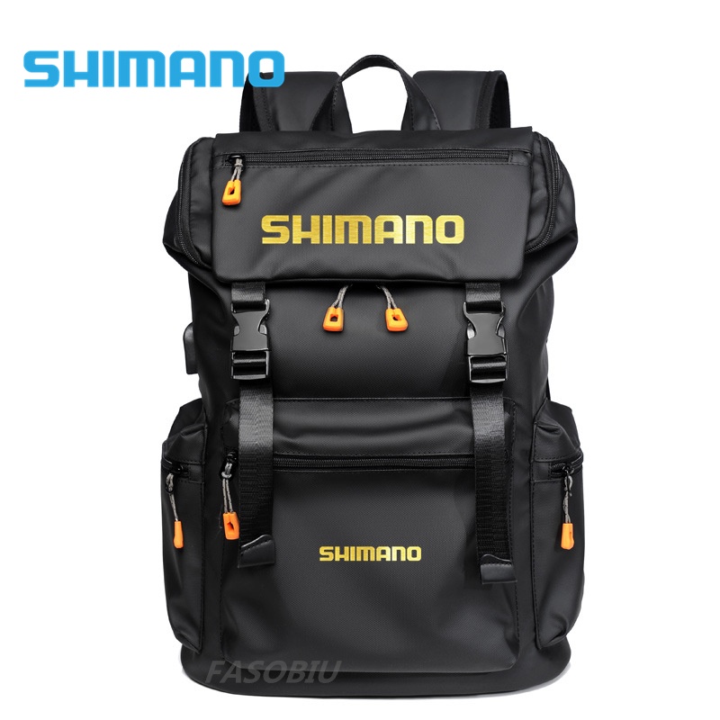 Shimano กระเป๋าเป้สะพายหลัง อเนกประสงค์ กันน้ํา ชาร์จ USB สําหรับผู้ชาย 2022