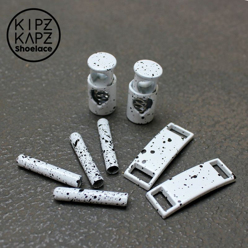 KIPZKAPZ Set Gift Box - Tips - Locks - Dubraes - White With Black Splatter
