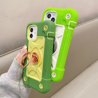 เคสโทรศัพท์มือถือ กันกระแทก พร้อมแหวนขาตั้ง สําหรับ iPhone 13 ProMax 11 12 ProMax 6 78Plus XS