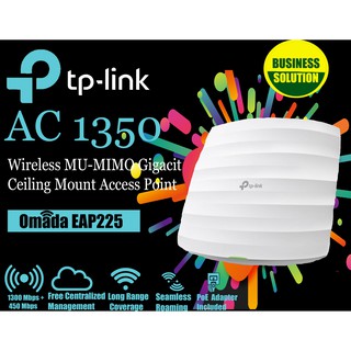 TP LINK OMADA EAP225 Wireless MU-MIMO Gigabit Ceiling Mount Access Point AC1350